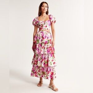 Abercrombie Drama Tiered Maxi Skirt-Size Large